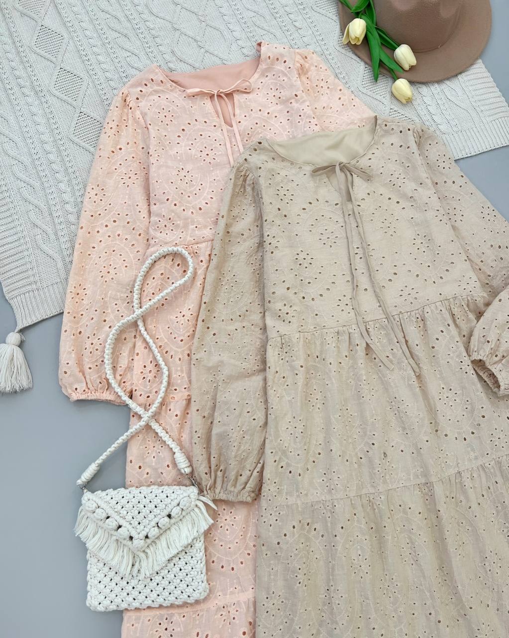 پیراهن تمام خامه دوزی بلند کد 4579