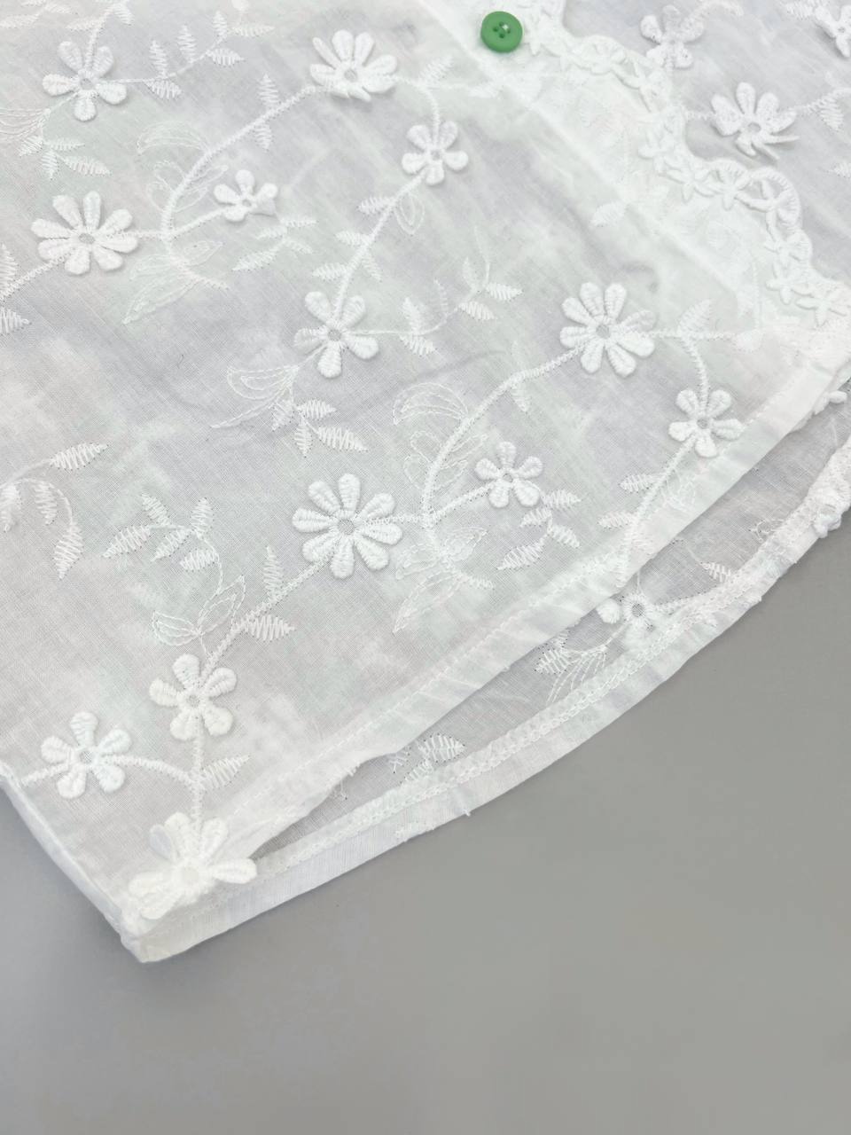 شومیز اوردر گل برجسته تماما کار شده کد 4581