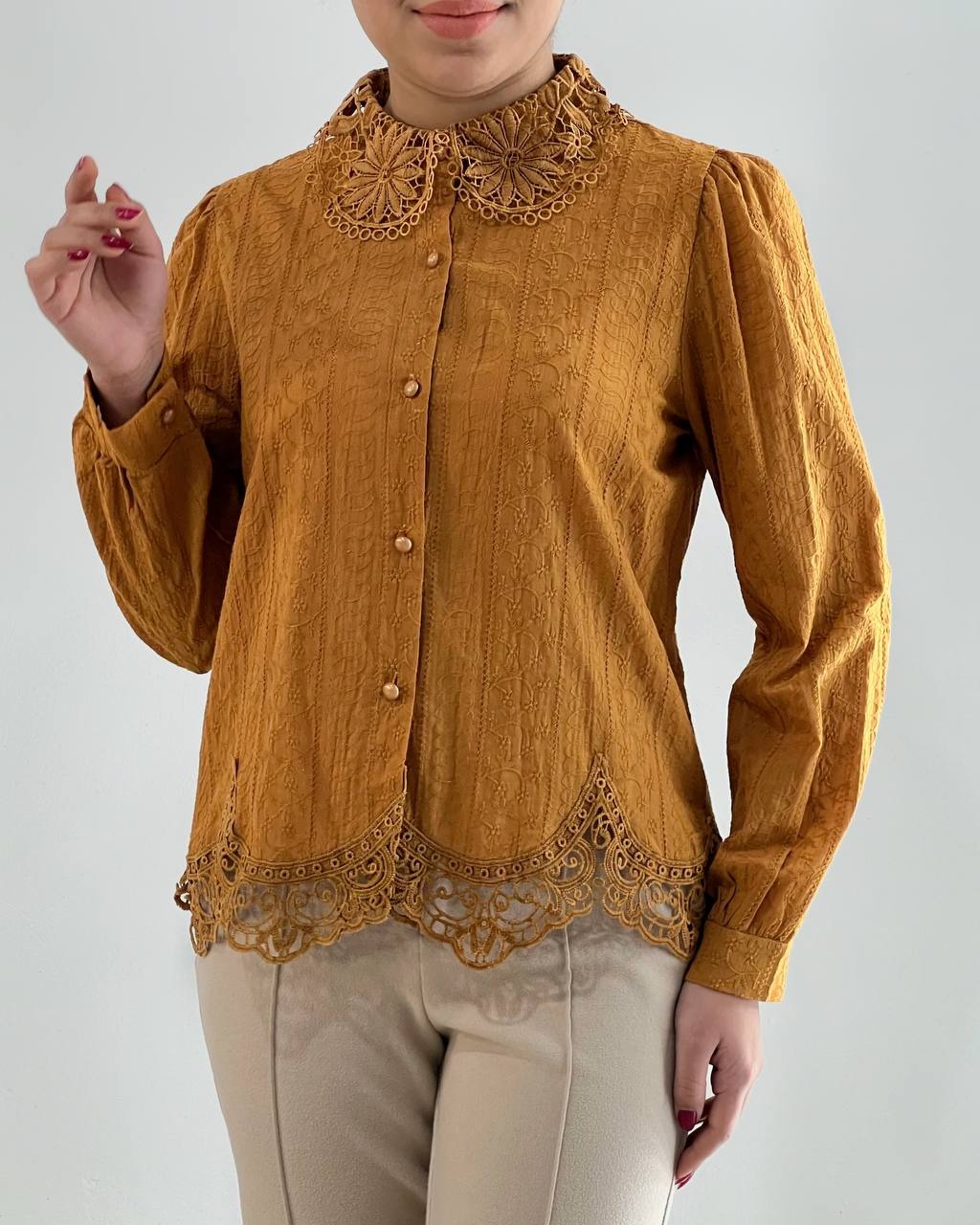 شومیز خامه دوزی تمام کار شده کد 4586