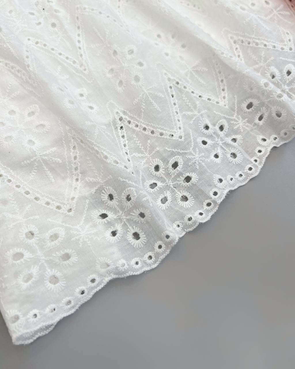 پیراهن تمام خامه دوزی جلو دکمه کد 4590