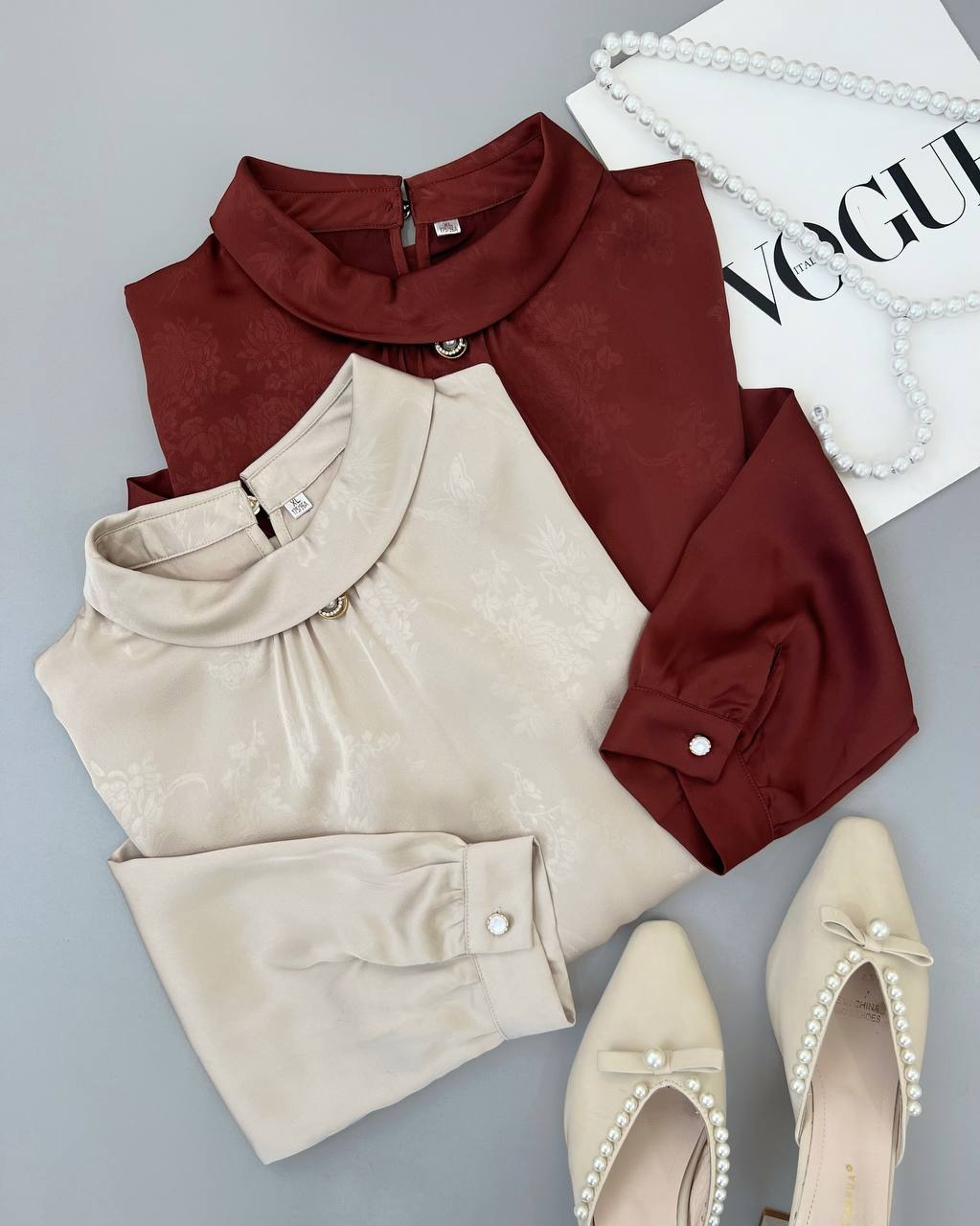 شومیز ساتن اورجینال کد 4595