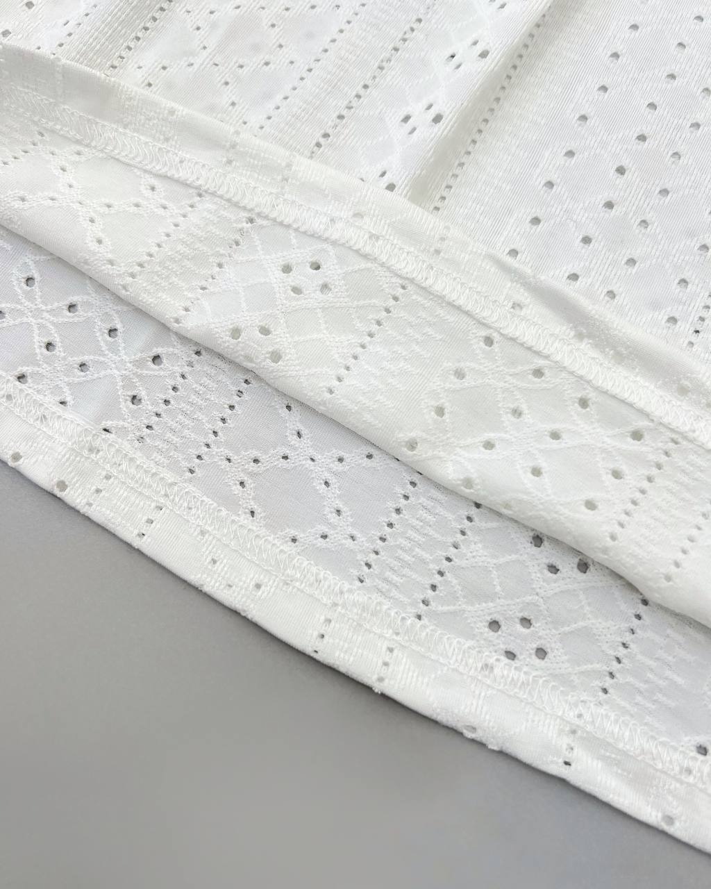 شومیز سفید آستین لاله کد 4596