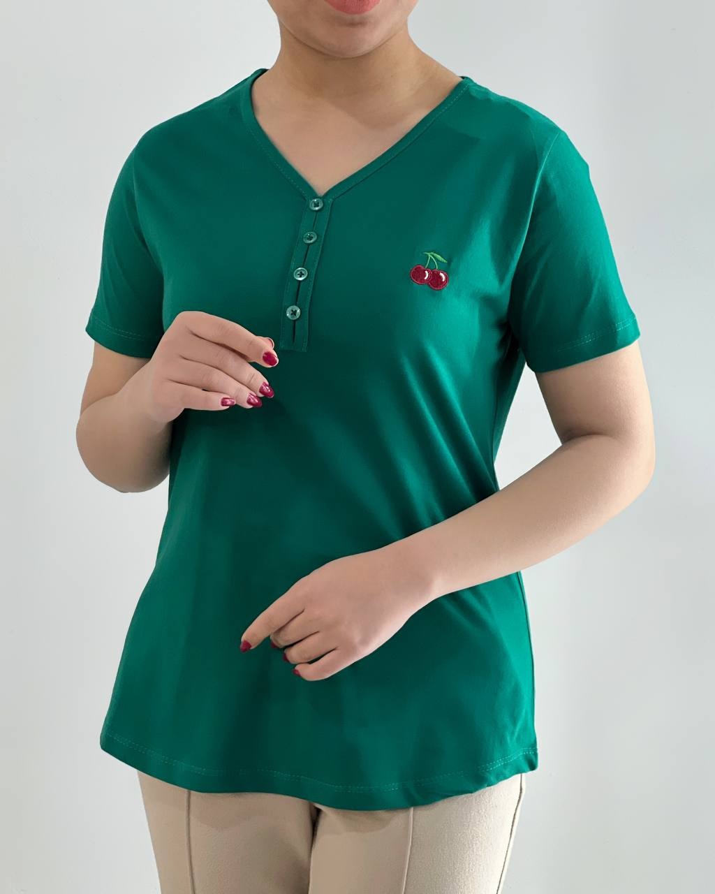 تیشرت آلبالو گلدوزی کد 4599