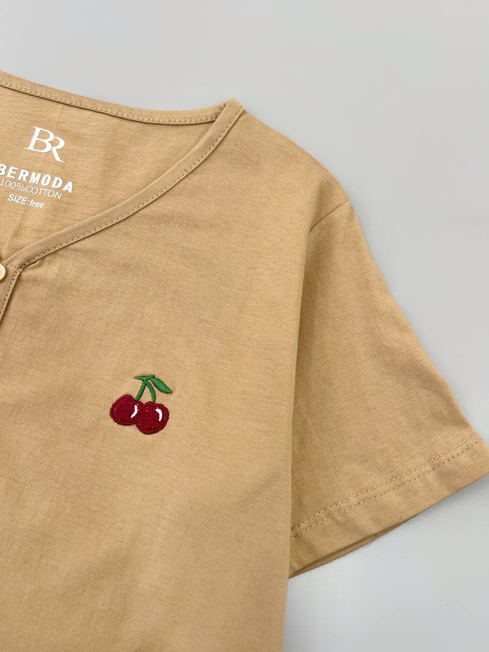 تیشرت آلبالو گلدوزی کد 4599