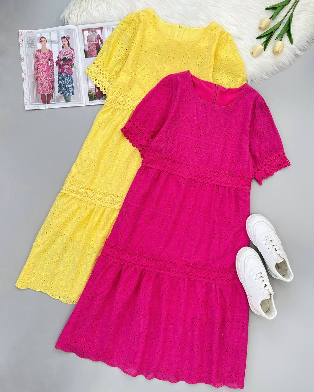 پیراهن خامه دوزی رنگی کد 4600