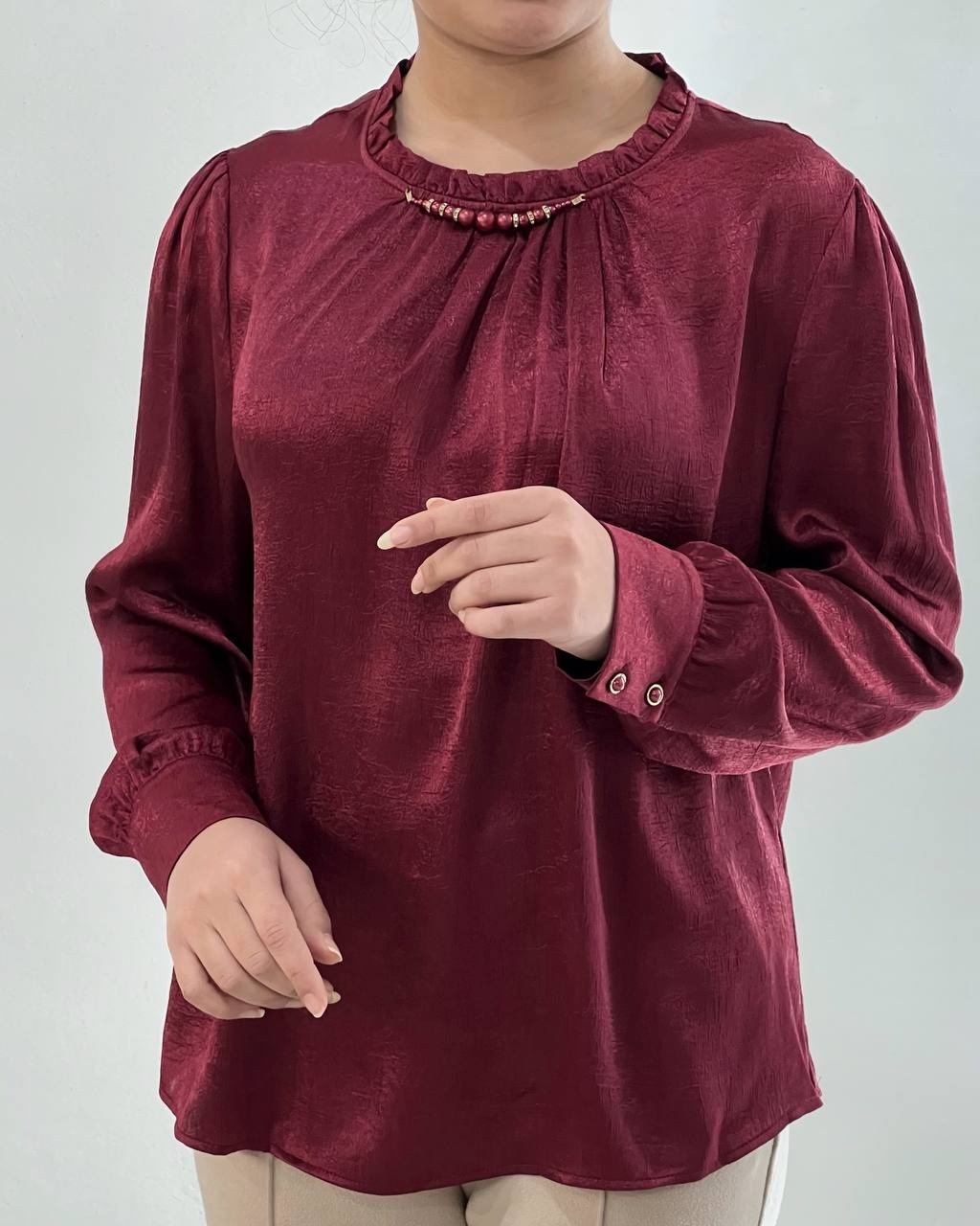 شومیز ساتن اورجینال کد 4605