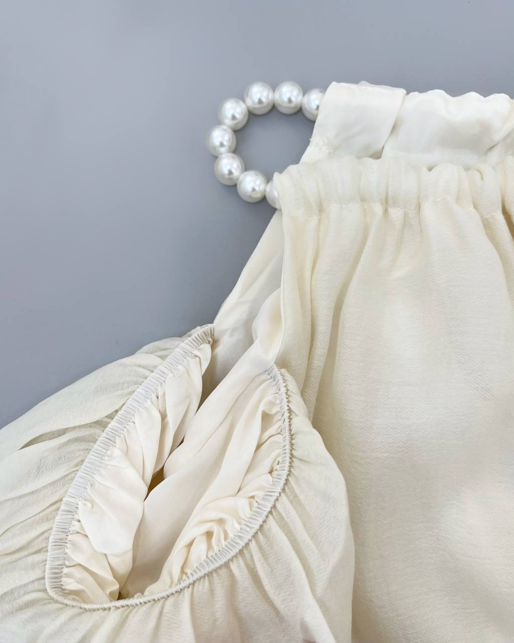 تاپ بند مروارید سرشونه باز کد 4607