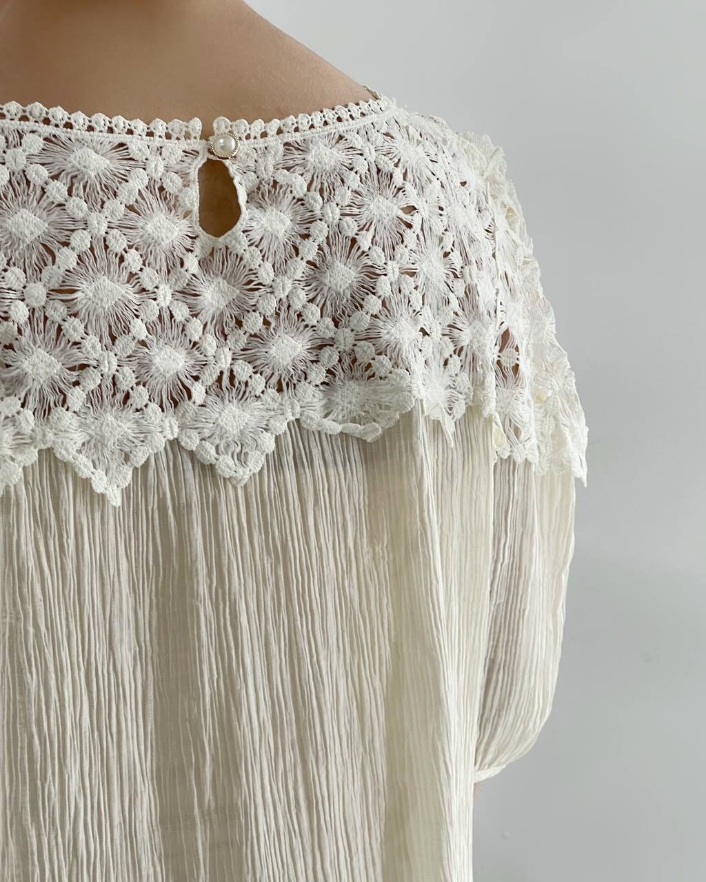 تاپ بالا دانتل دو رنگ کد 4608