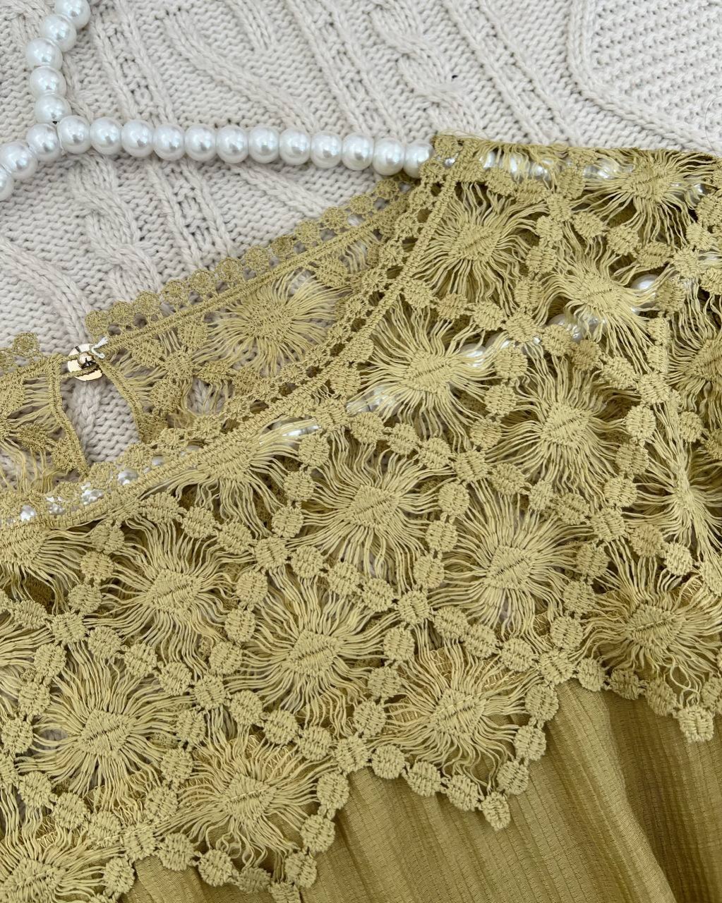 تاپ بالا دانتل دو رنگ کد 4608