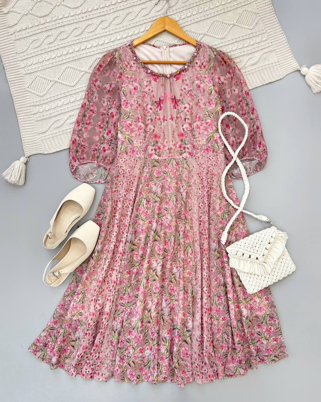 پیراهن پرنسسی تکرنگ کد 4615