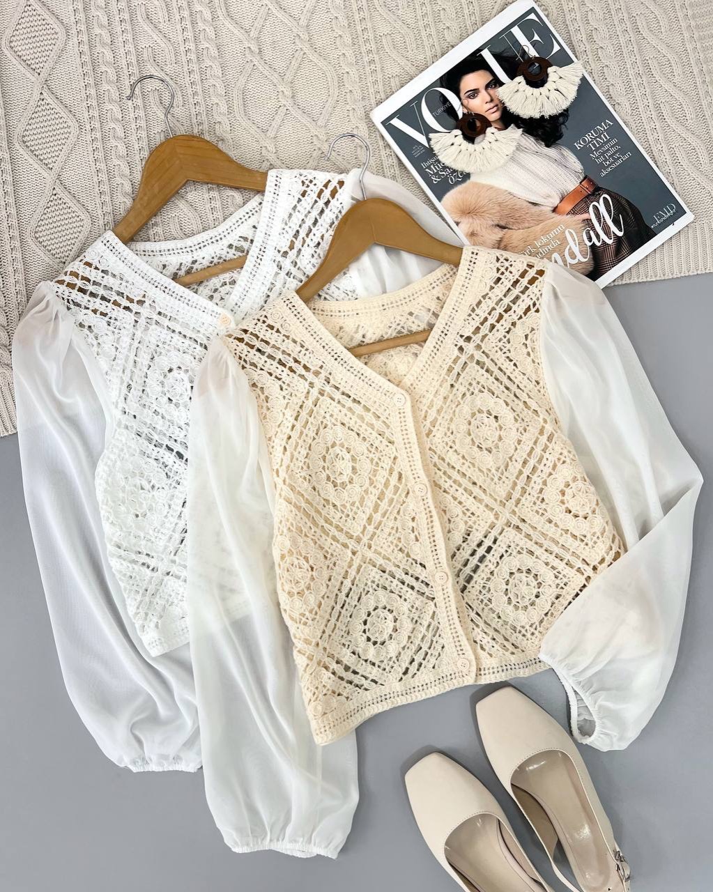 شومیز قلاب بافی اوردر کد 4616