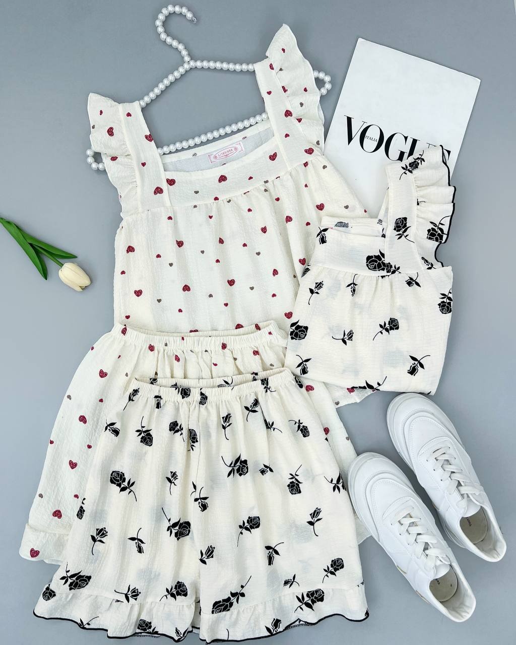 ست تاپ و شلوارک عروسکی کد 4617