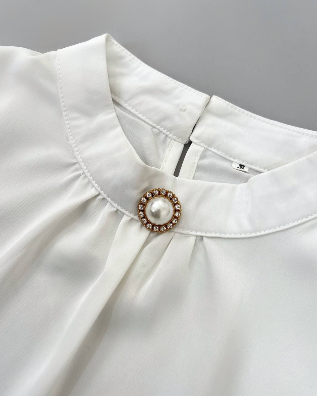 شومیز ساتن آستین مچی کد 4618