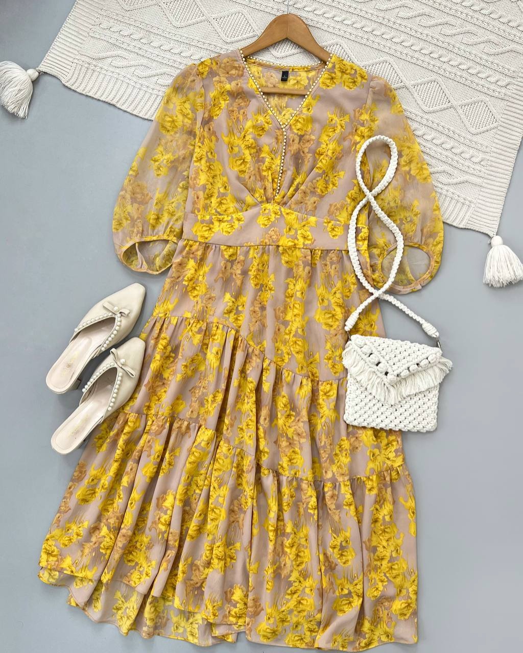 پیراهن حریر آستردار کد 4628