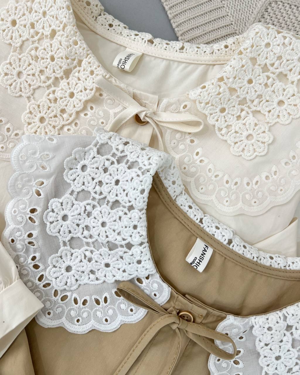 شومیز یقه خامه دوزی چهار رنگ کد 4632