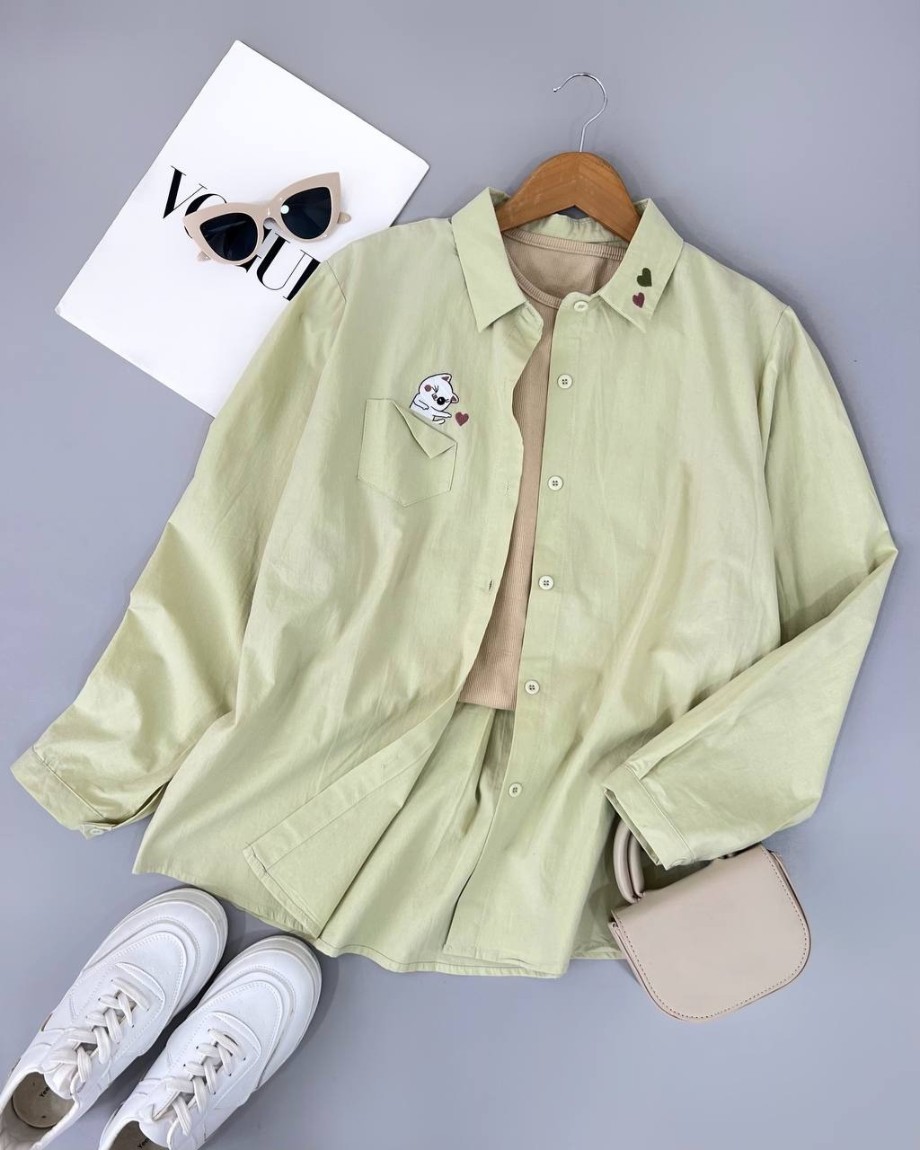 شومیز کتان گلدوزی میو کد 4633