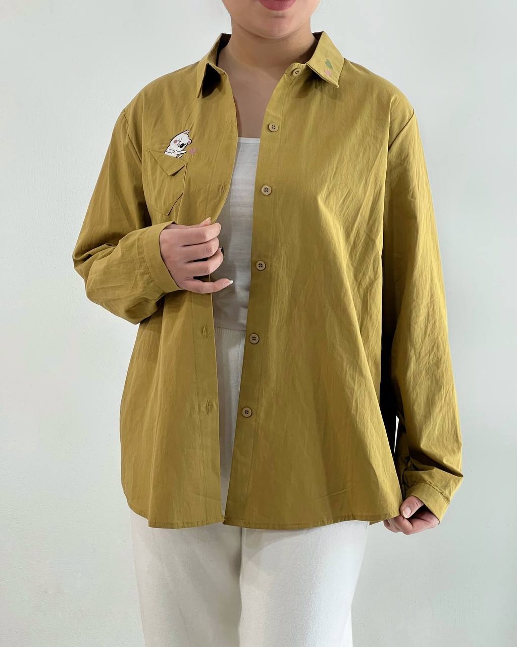 شومیز کتان گلدوزی میو کد 4633