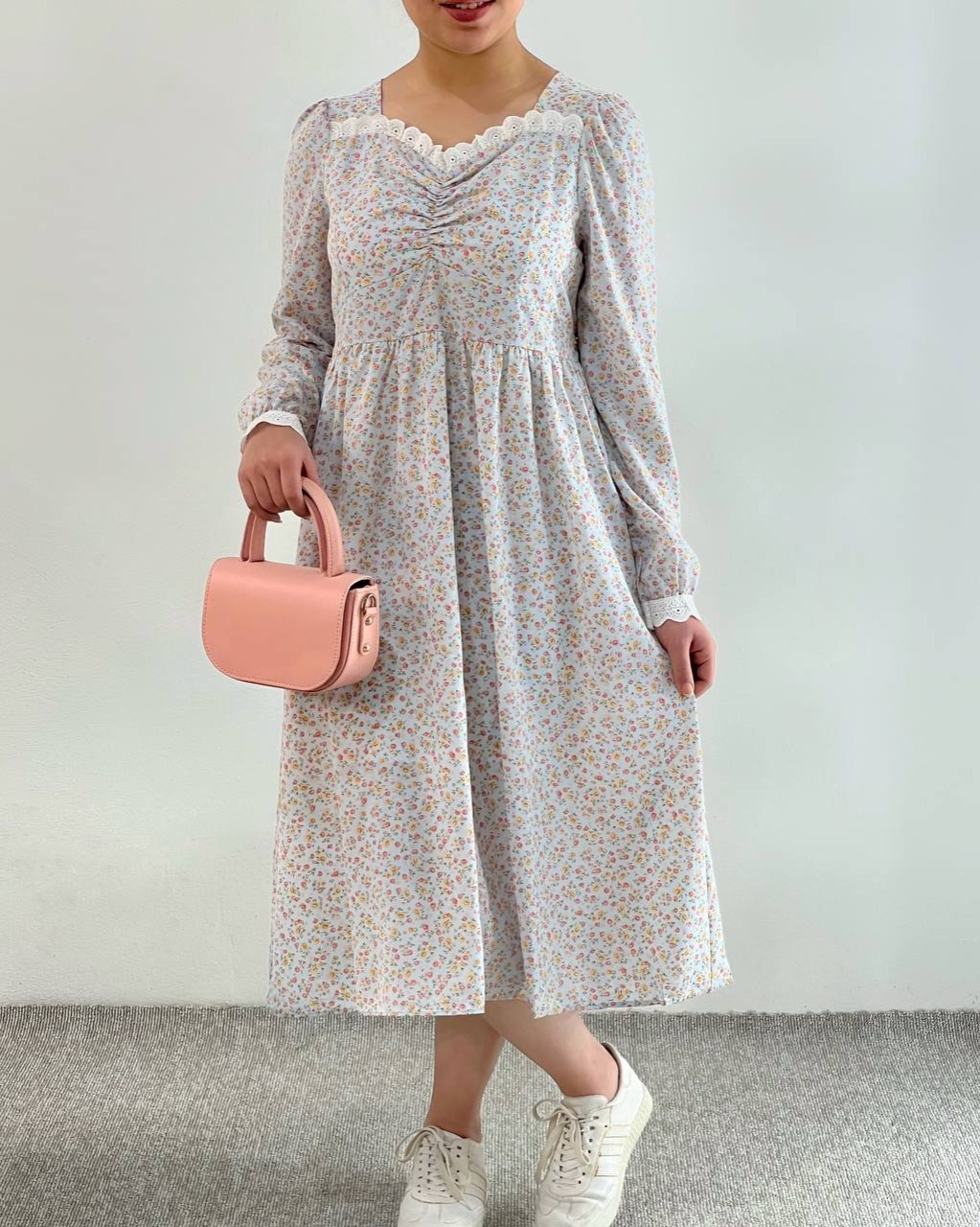 پیراهن کرپ گل ریز کد 4634