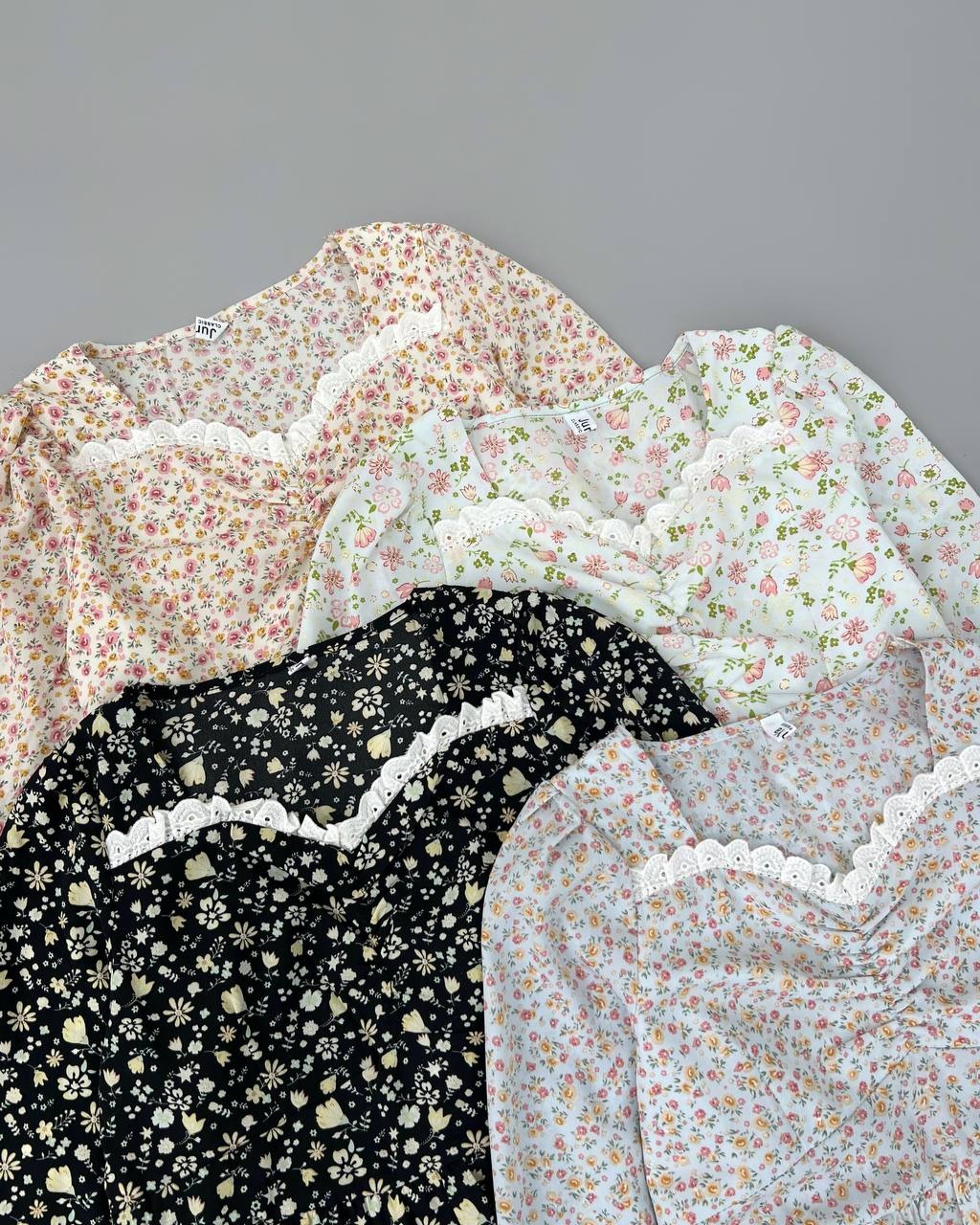 پیراهن کرپ گل ریز کد 4634