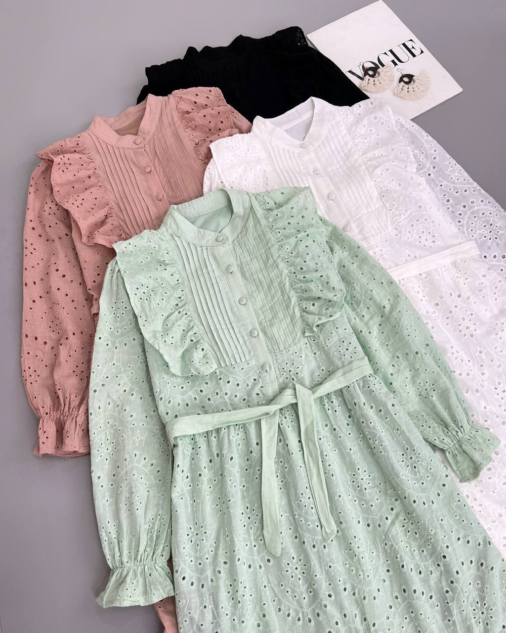 پیراهن تمام خامه دوزی آستردار کد 4643