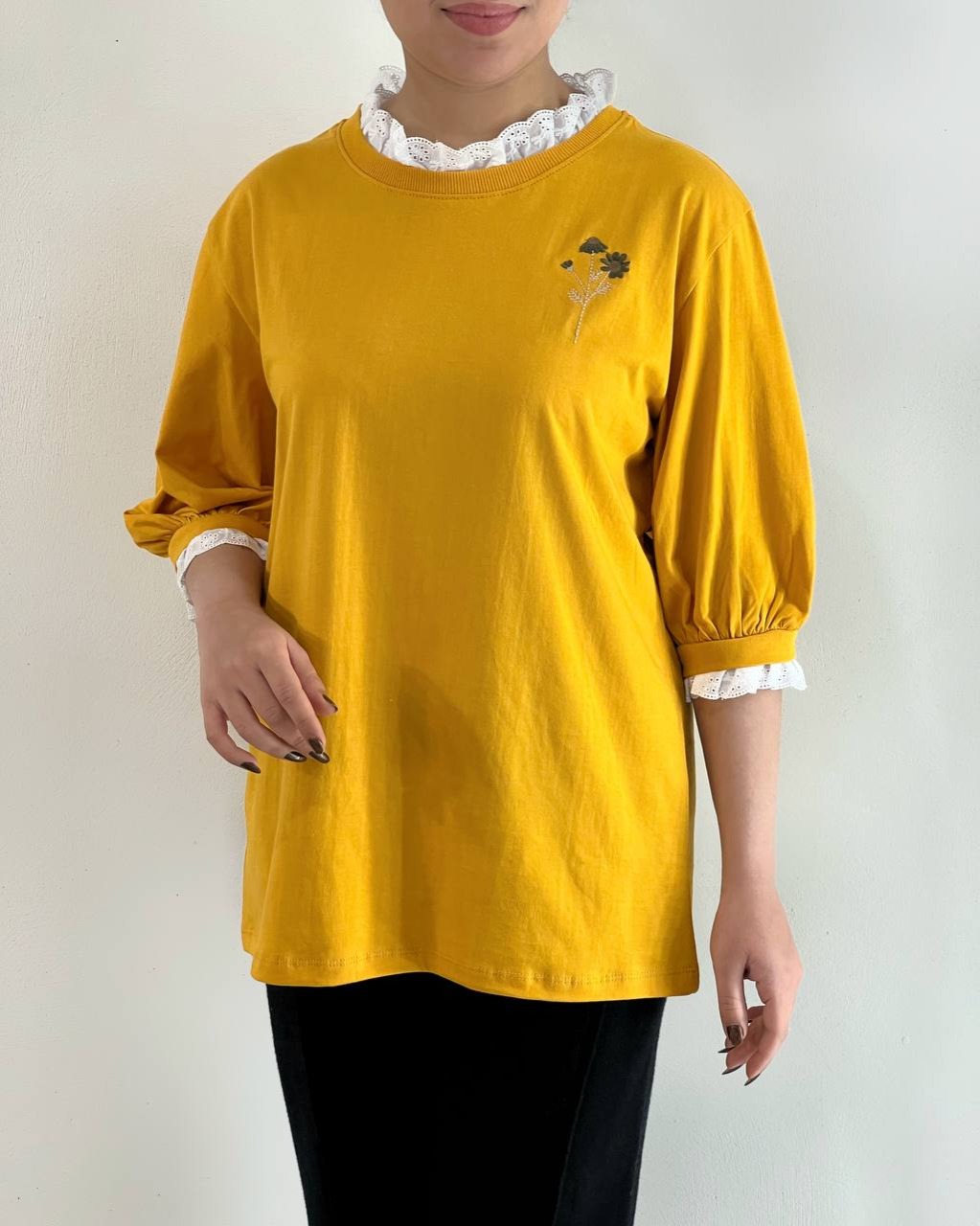 بلوز آستین سه ربع بهار کد 4644