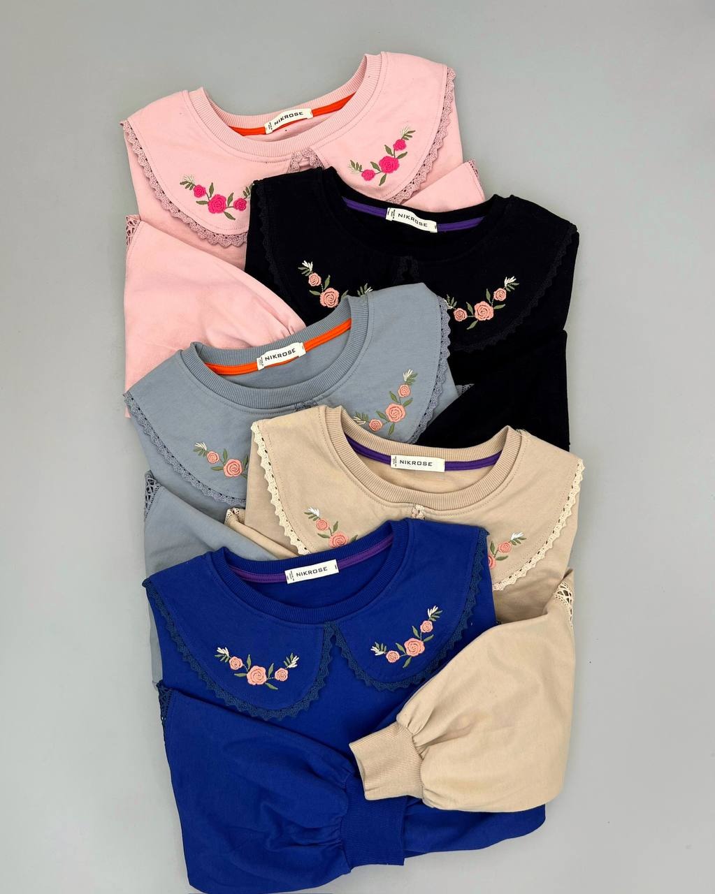 بلوز یقه ب ب قواره دار بهاره کد 4646