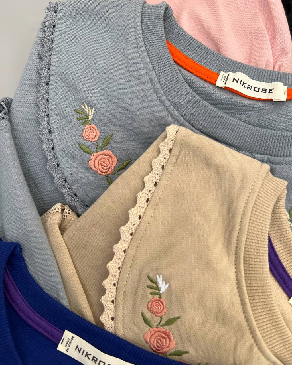 بلوز یقه ب ب قواره دار بهاره کد 4646