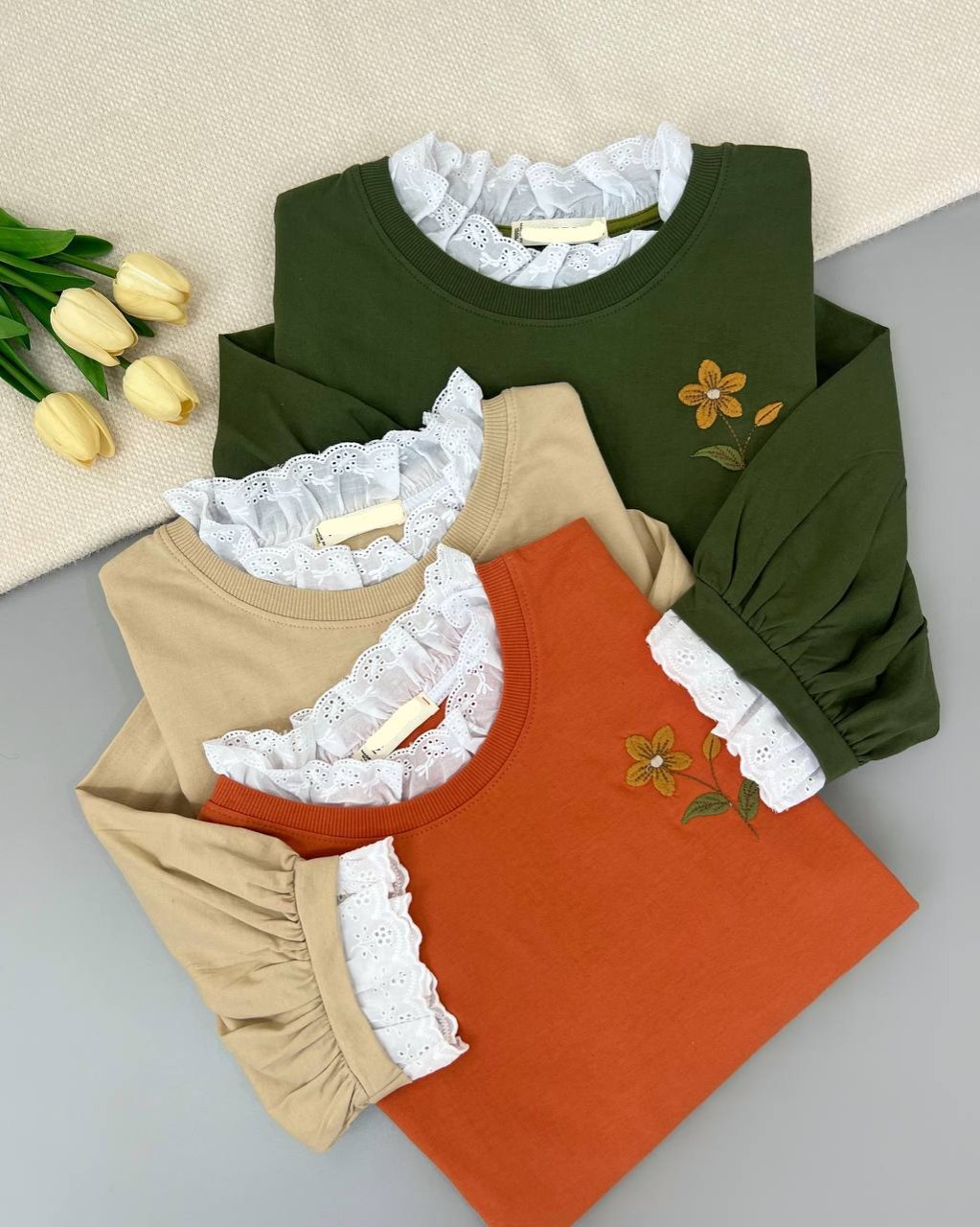 بلوز آستین سه ربع بهار 2 کد 4648