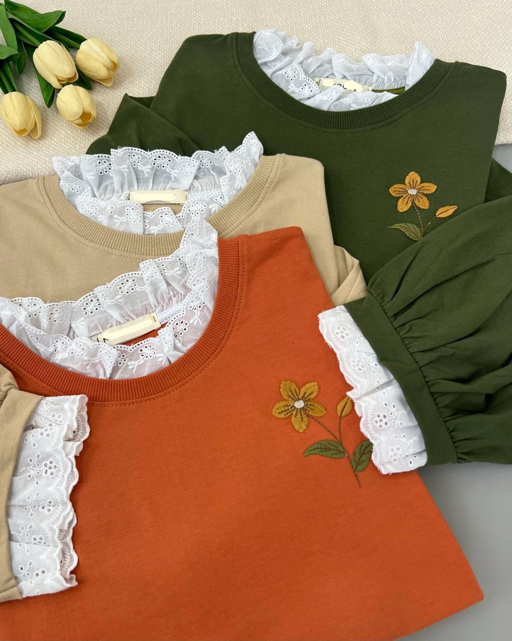 بلوز آستین سه ربع بهار 2 کد 4648