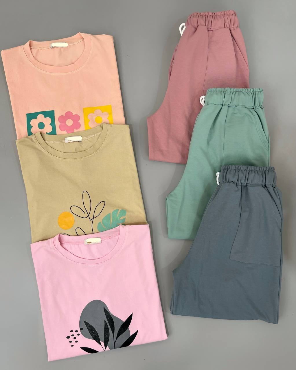 ست تیشرت لانگ و شلوار اسلش کد 4650