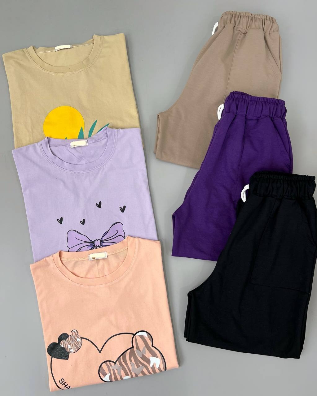 ست تیشرت لانگ و شلوار اسلش کد 4650