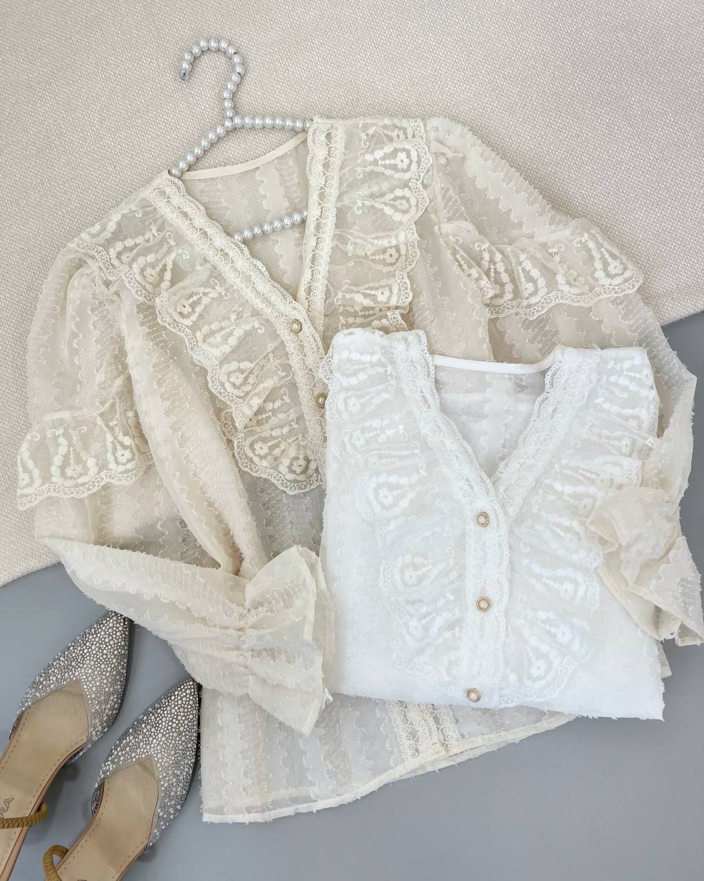 شومیز تمام کار شده اورجینال کد 4653