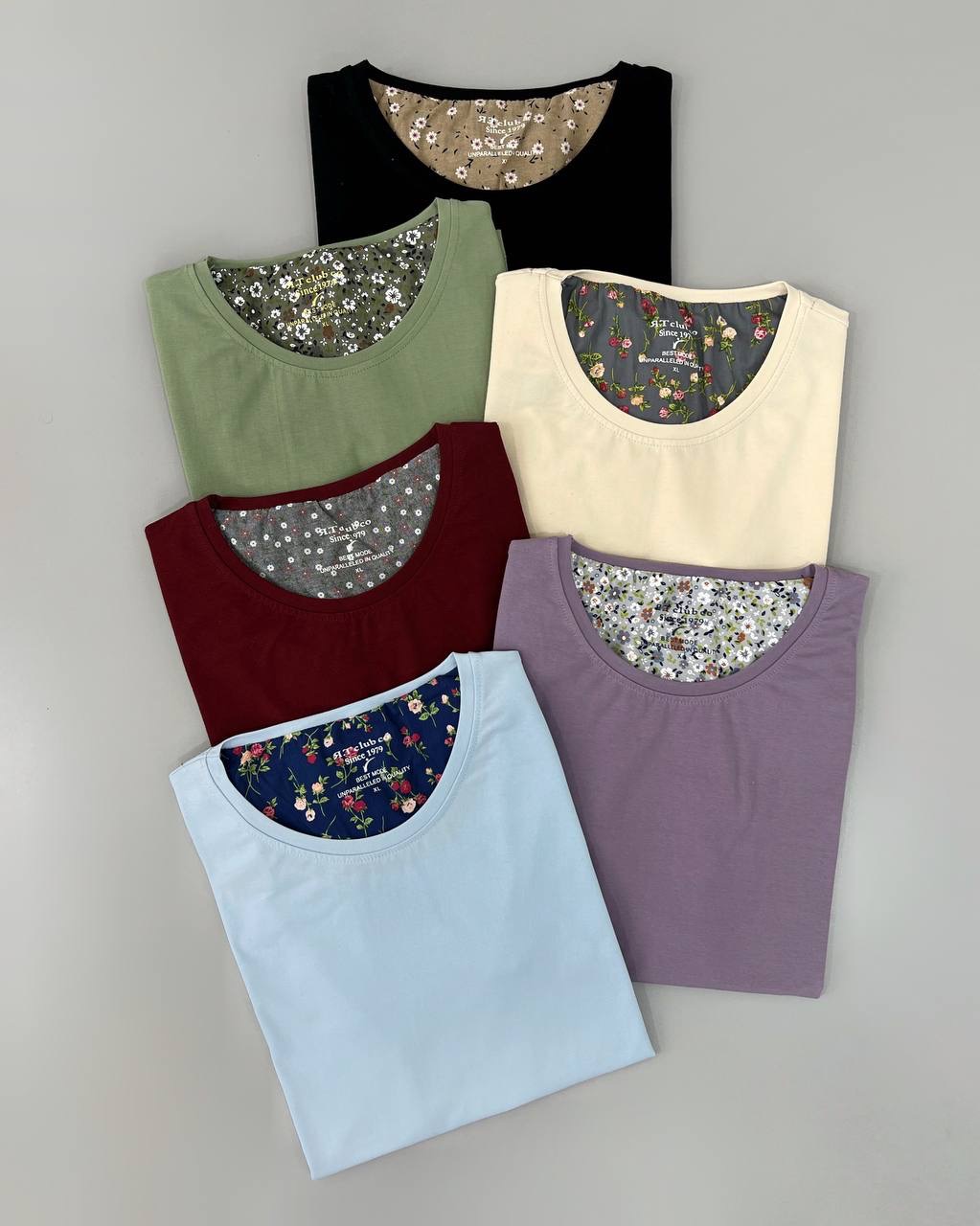 تیشرت پنبه یقه گرد کد 4655