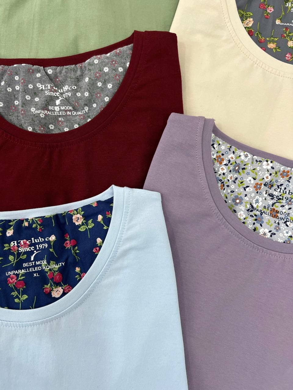 تیشرت پنبه یقه گرد کد 4655