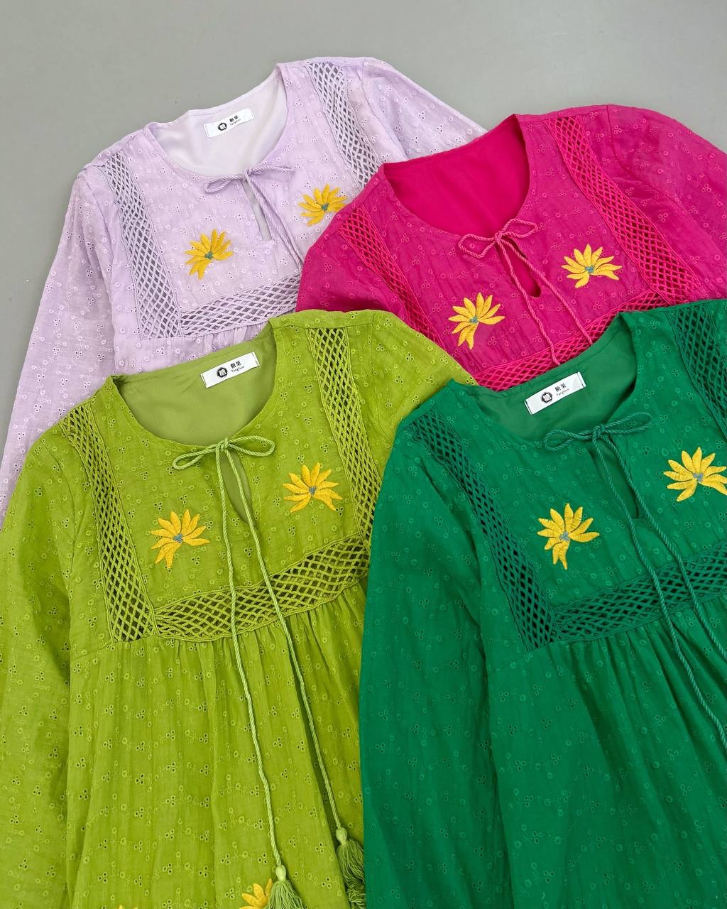 پیراهن تمام خامه دوزی گلدوزی کد 4657