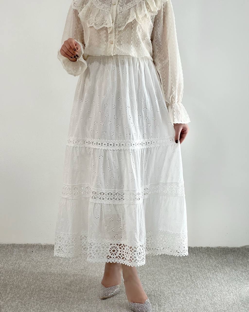 دامن تمام خامه دوزی استردار کد 4658