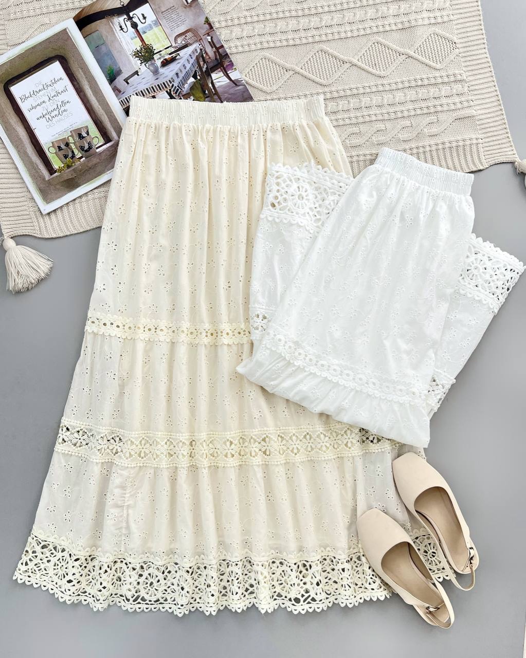 دامن تمام خامه دوزی استردار کد 4658