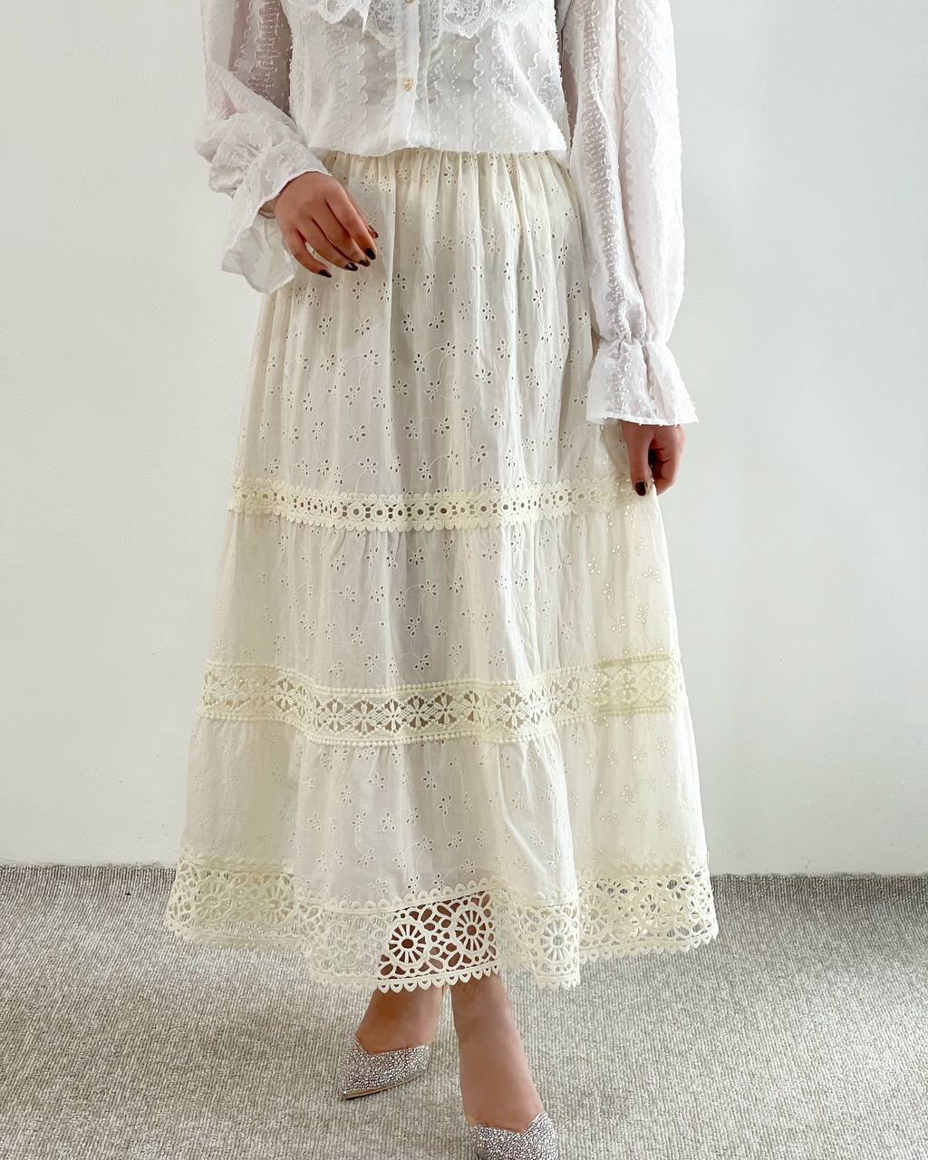 دامن تمام خامه دوزی استردار کد 4658