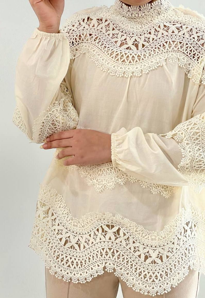 تونیک تمام دانتل و خامه دوزی کد 4662