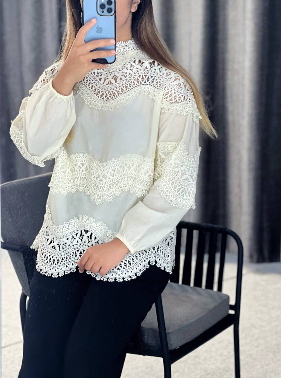 تونیک تمام دانتل و خامه دوزی کد 4662