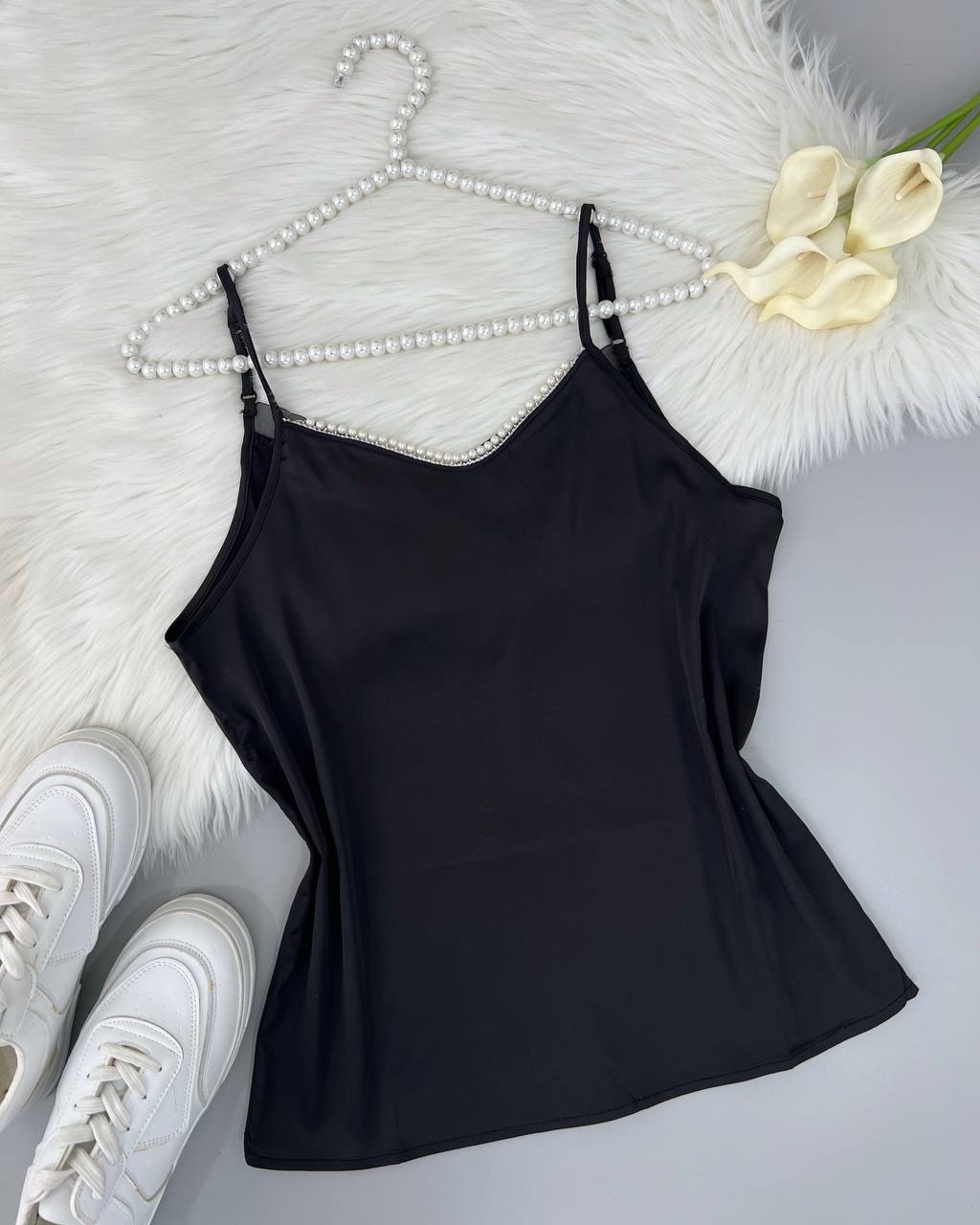 تاپ ساتن تکرنگ کد 4667