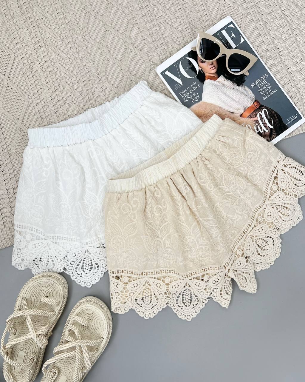 شلوارک قلاب بافی اورجینال کد 4668