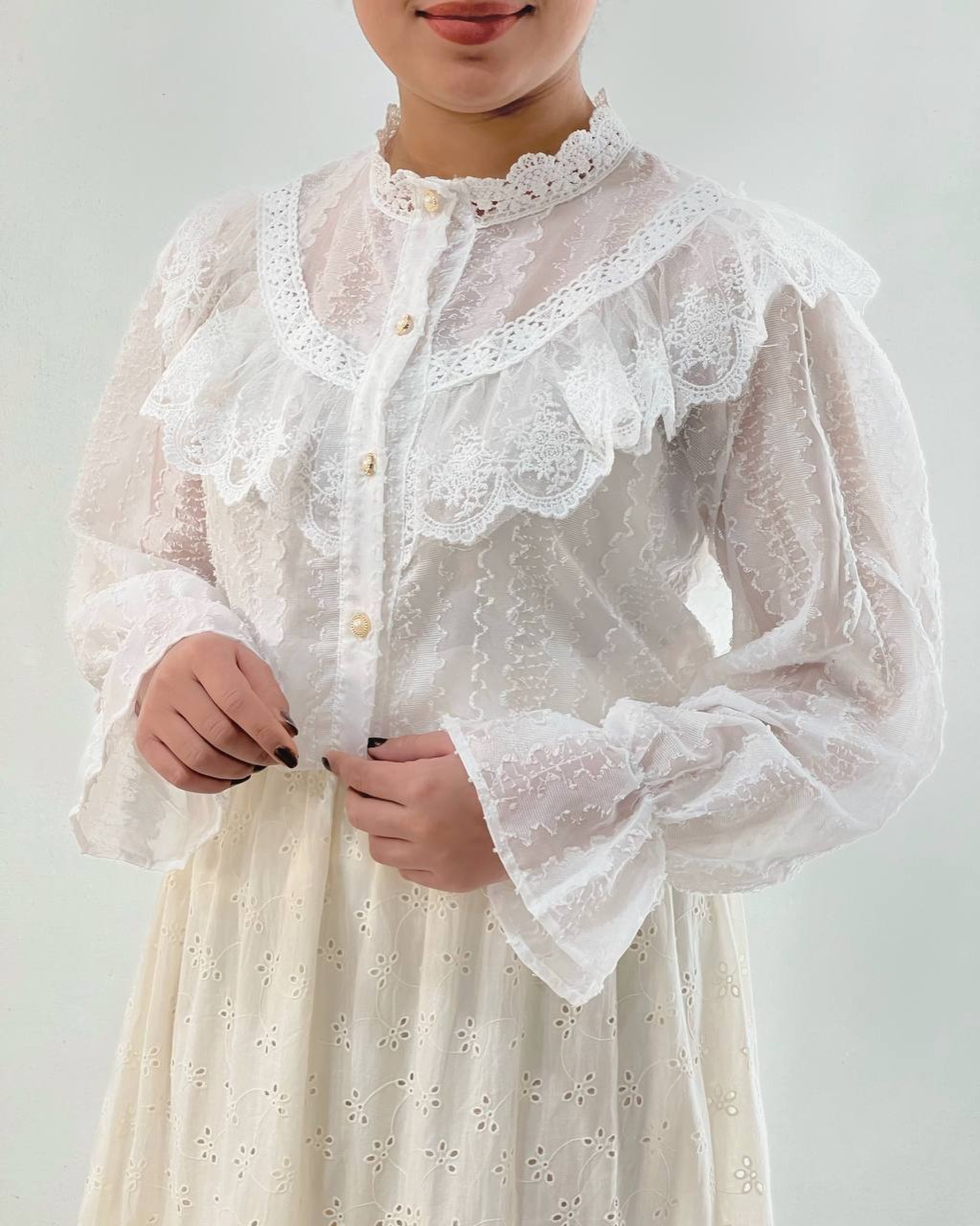 شومیز تمام کار شده اورجینال کد 4669