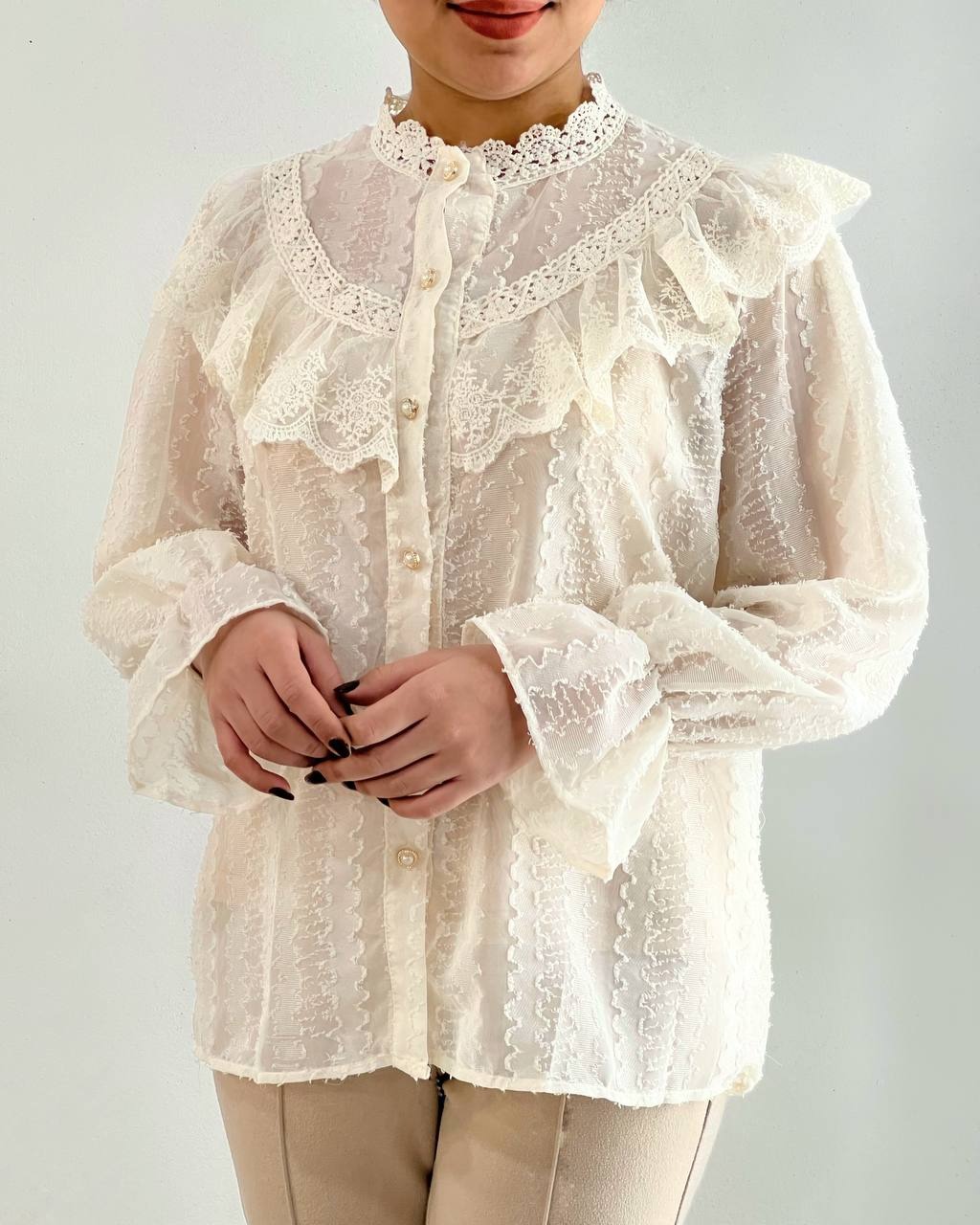 شومیز تمام کار شده اورجینال کد 4669