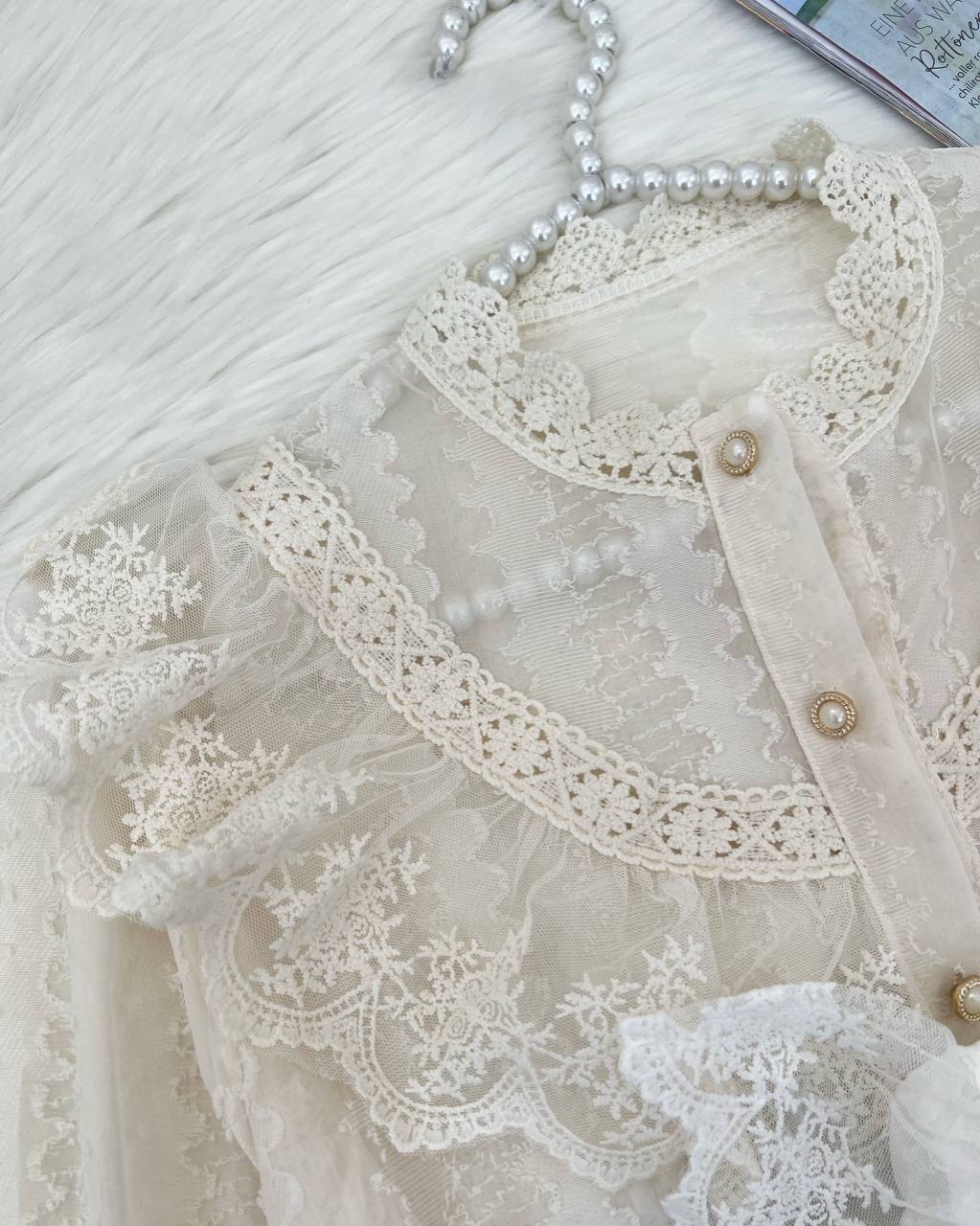 شومیز تمام کار شده اورجینال کد 4669