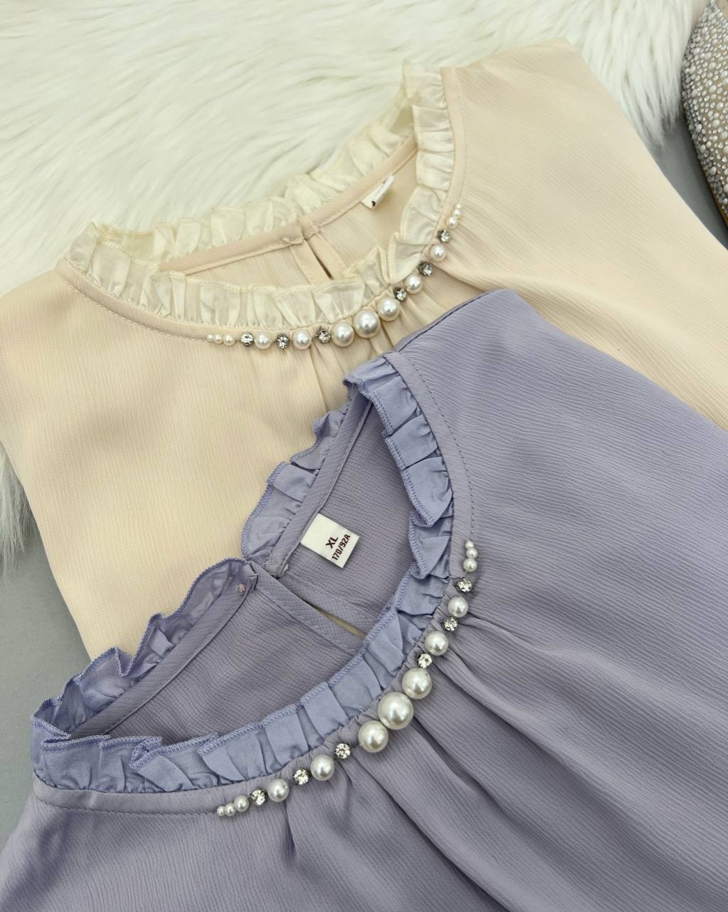 شومیز ساتن آستین پلیسه کد 4673