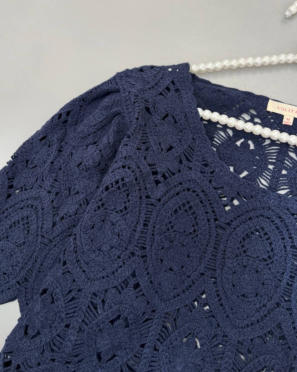 شومیز تمام قلاب بافی اورجینال کد 4674