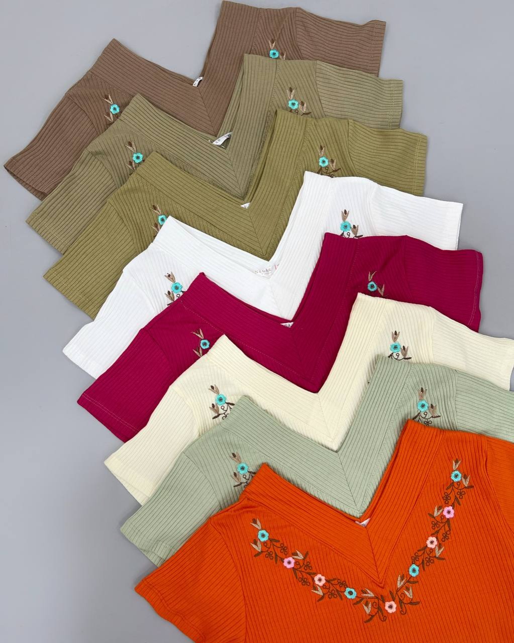 تیشرت یقه هفت گلدوزی کد 4675