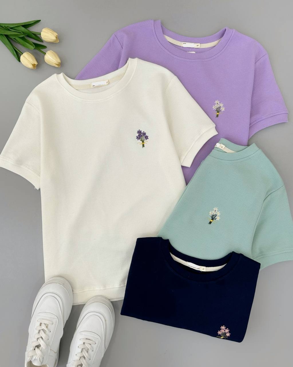 تیشرت یقه گرد گلدوزی کد 4679