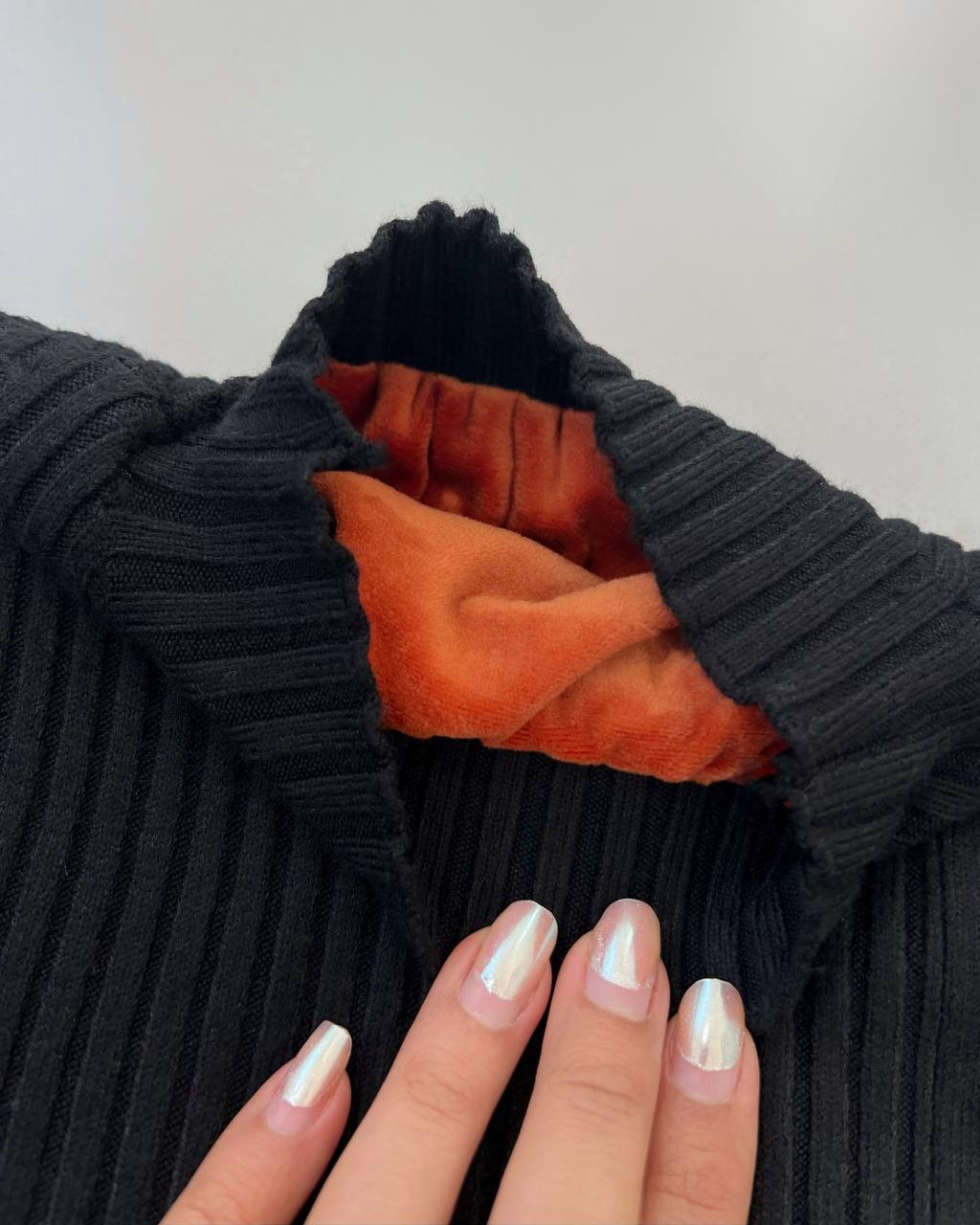 پیراهن بافت آستر مخمل کد 4681